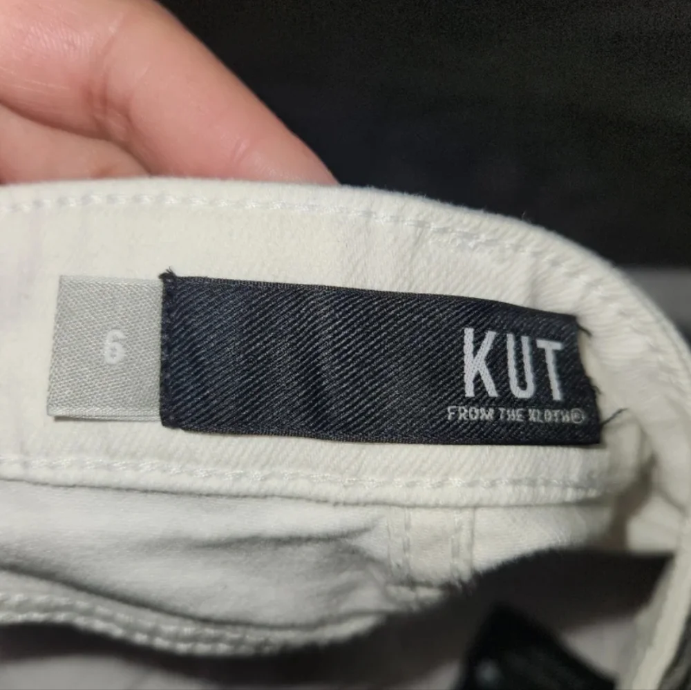 Kut from the Kloth White Denim‎ Connie Skirt 6